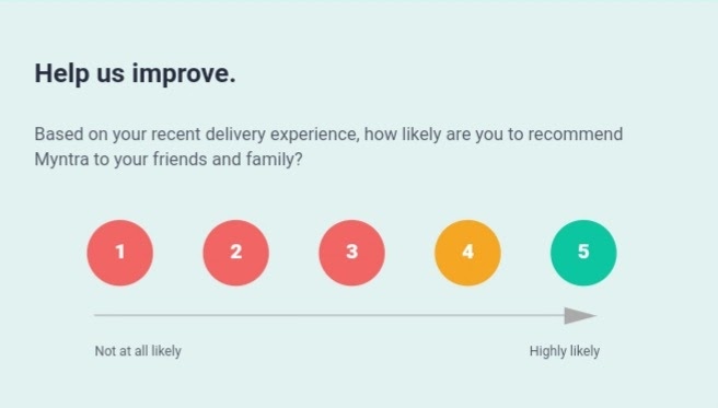 Myntra's feedback survey