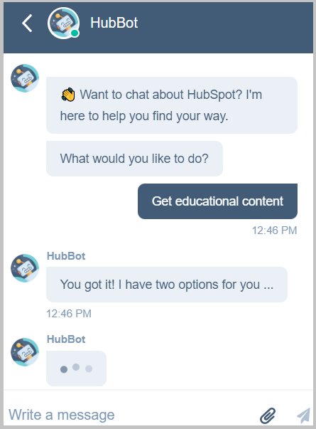 hubspot chatbot